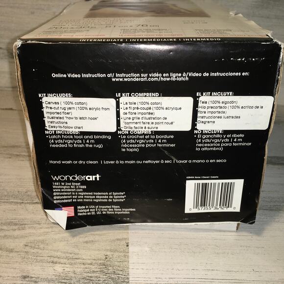 COMPLETE Wonder Art Latch Hook Kit 426404 Horse 20” x 30” Cowboy Wall Hanging - Picture 7 of 8